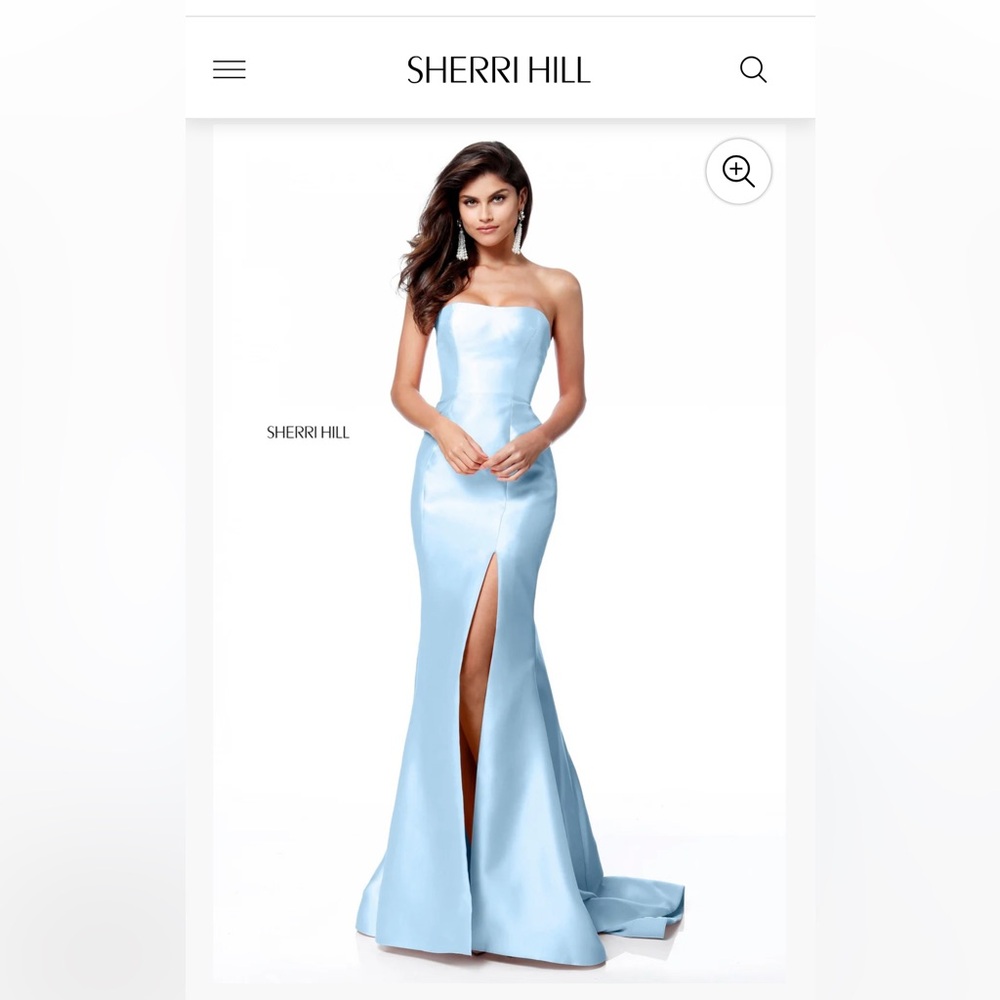 Sherri Hill long formal, light blue evening gown.  Size 0